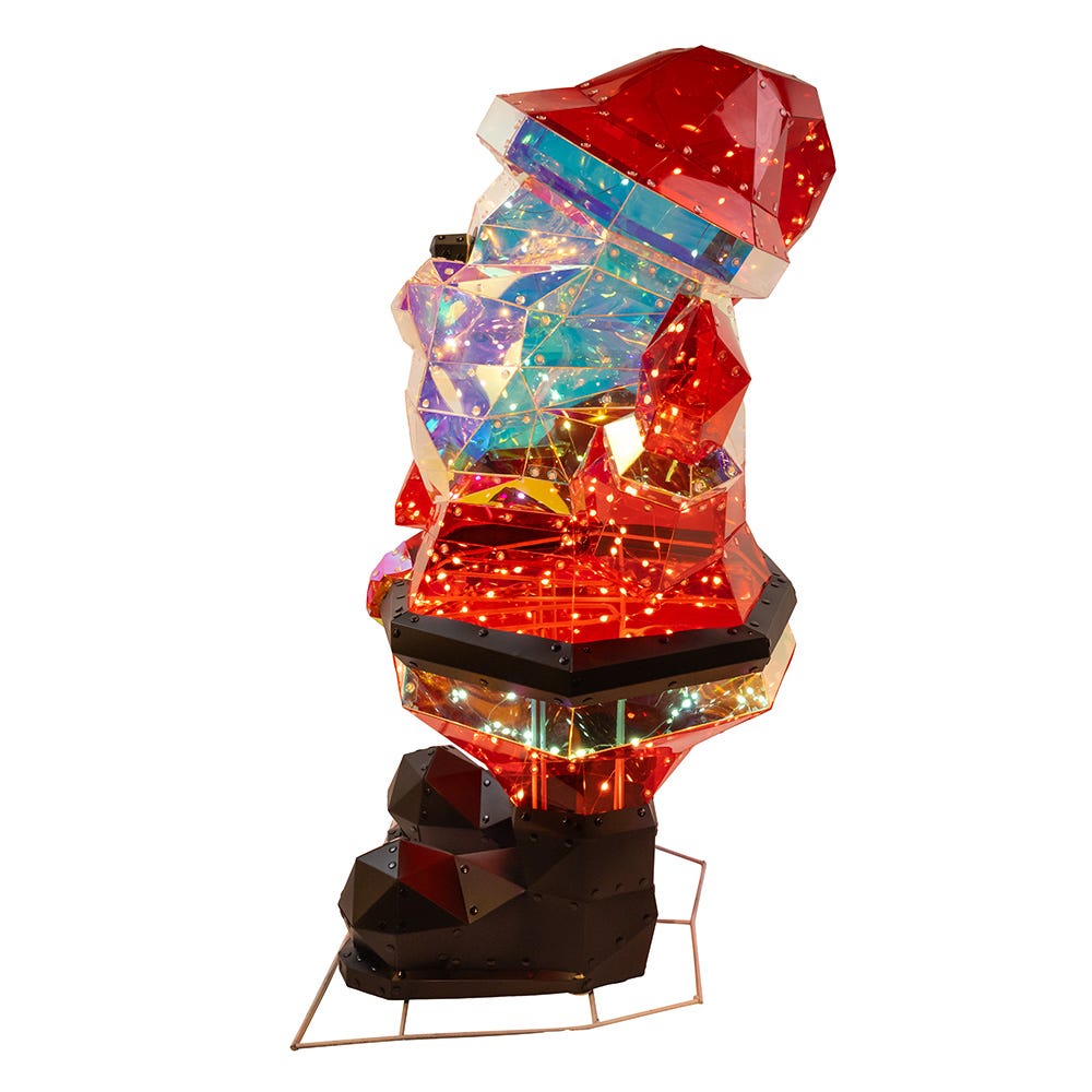 Kurt S. Adler 30“ Lighted Magical Iridescence Holographic Santa