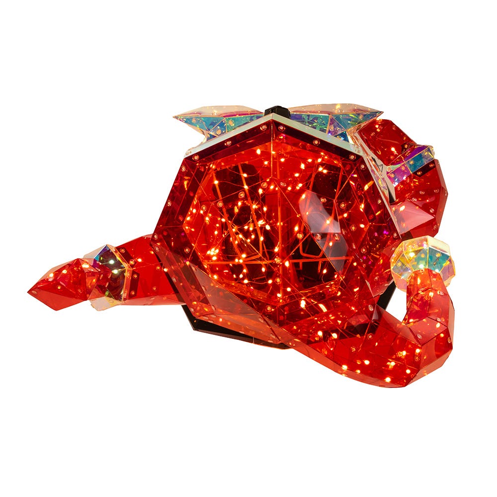 Kurt S. Adler 30“ Lighted Magical Iridescence Holographic Santa