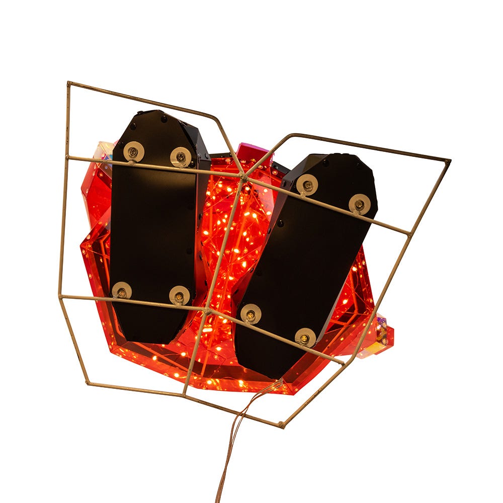 Kurt S. Adler 30“ Lighted Magical Iridescence Holographic Santa