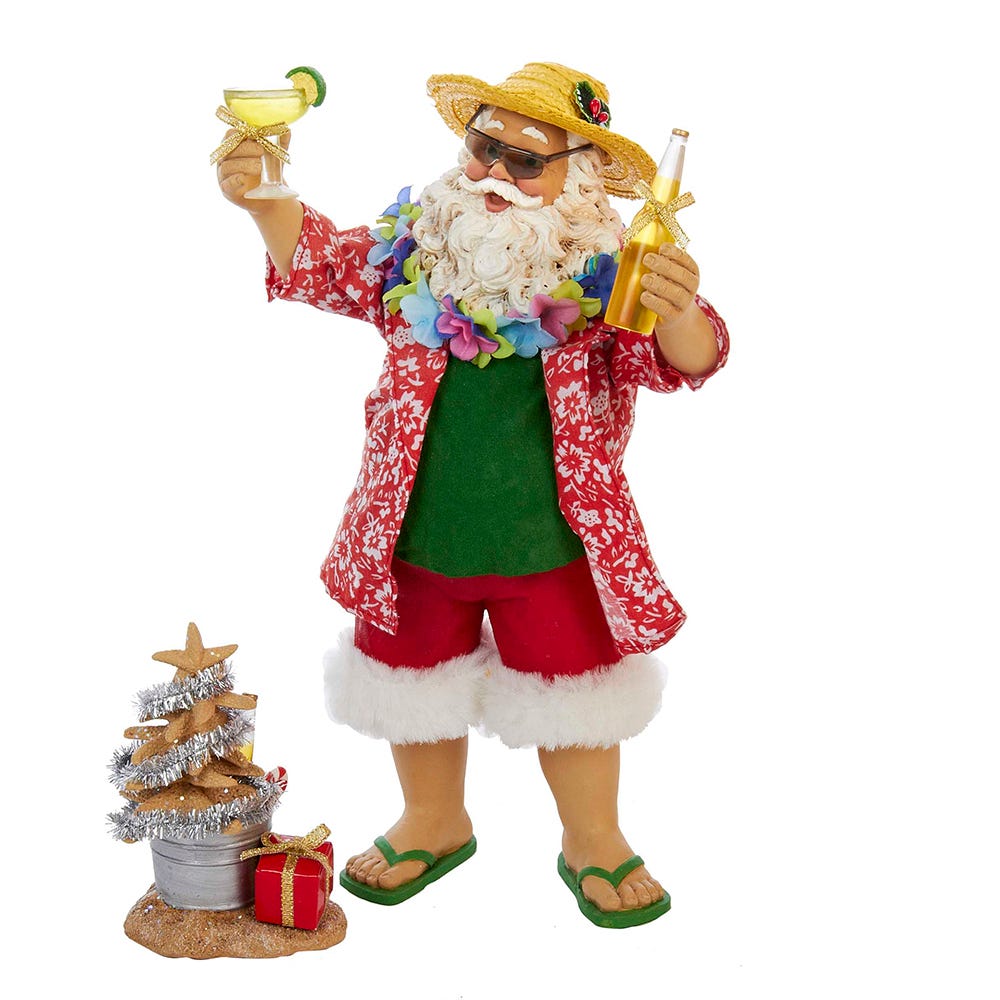 Kurt S. Adler 10“ Fabriché™ Beach Santa, 2-Piece Set