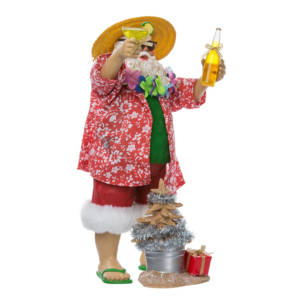 Kurt S. Adler 10“ Fabriché™ Beach Santa, 2-Piece Set