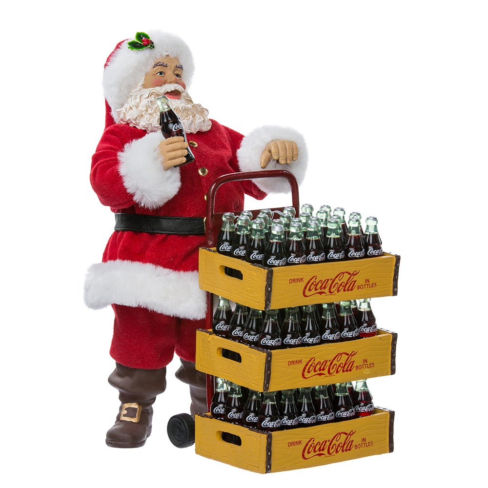 Kurt S. Adler 10.5“ Fabriché™ Coca-Cola® Santa With Delivery Cart
