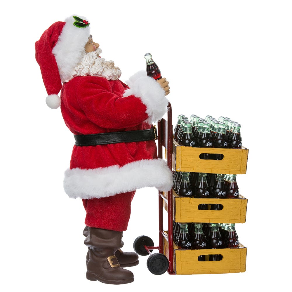 Kurt S. Adler 10.5“ Fabriché™ Coca-Cola® Santa With Delivery Cart