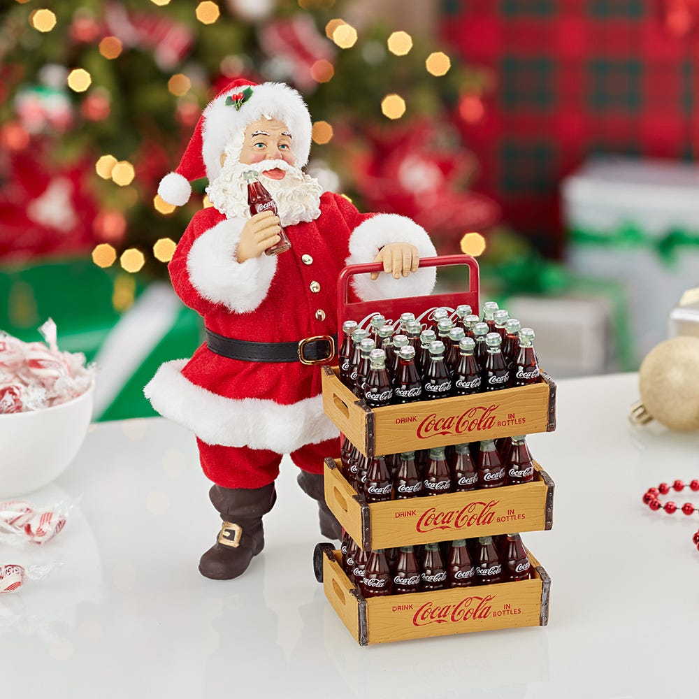 Kurt S. Adler 10.5“ Fabriché™ Coca-Cola® Santa With Delivery Cart