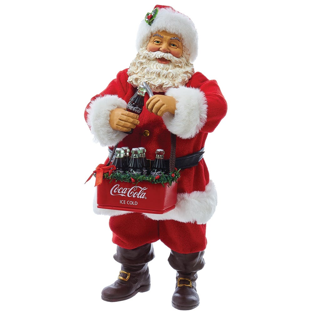 Kurt S. Adler 10.5“ Fabriché™ Coca-Cola® Santa Opening A Coke
