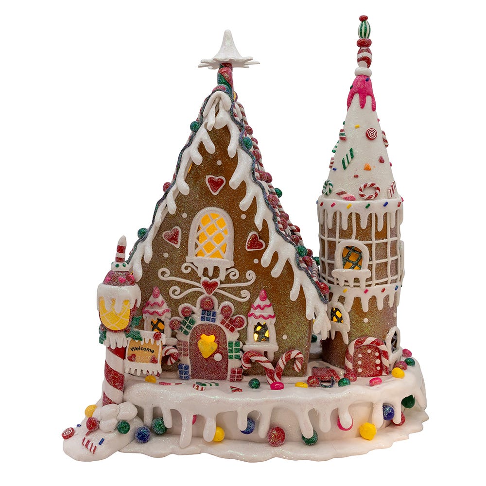Kurt S. Adler 13“ Pre-Lit Claydough Gingerbread Inn with C7 Bulb