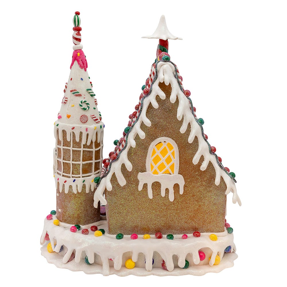 Kurt S. Adler 13“ Pre-Lit Claydough Gingerbread Inn with C7 Bulb
