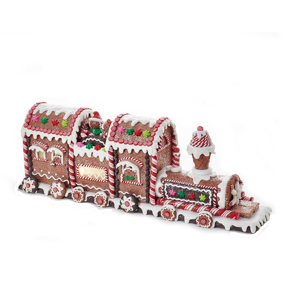 Kurt S. Adler 19.5β Battery-Operated LED Gingerbread Train