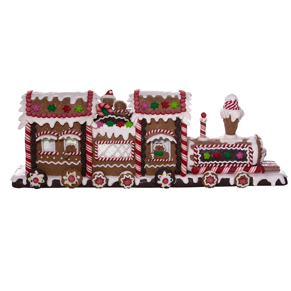 Kurt S. Adler 19.5“ Battery-Operated LED Gingerbread Train