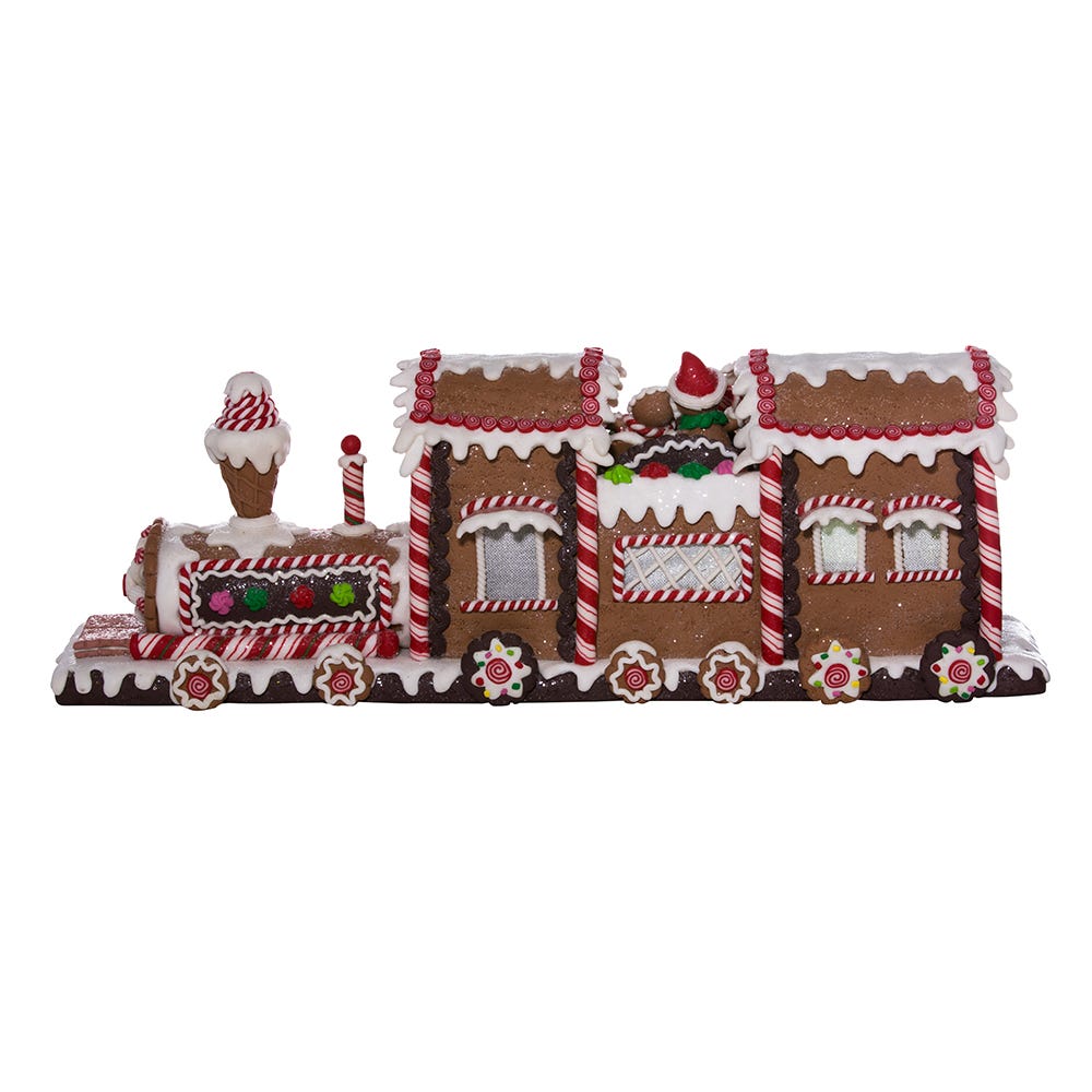 Kurt S. Adler 19.5“ Battery-Operated LED Gingerbread Train