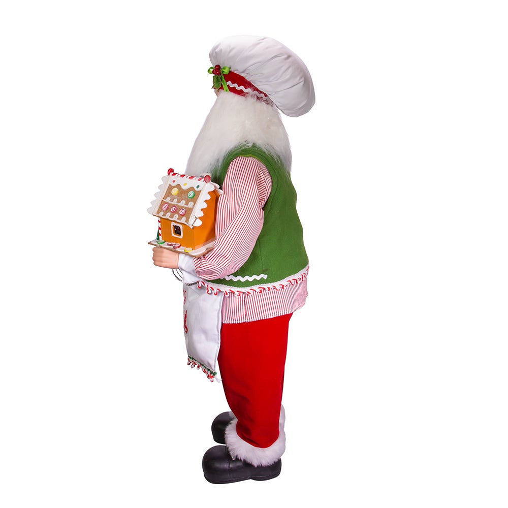 Kurt S. Adler 40“ Christmas Chef Gingerbread Santa