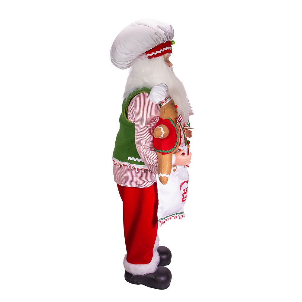 Kurt S. Adler 40“ Christmas Chef Gingerbread Santa