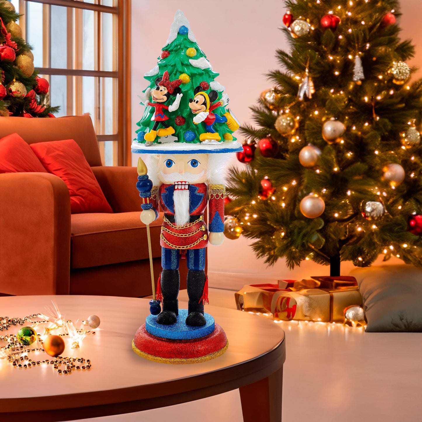 Kurt S. Adler 16.25“ Disney© Mickey and Minnie Mouse Ice Skating Hollywood™ Nutcracker