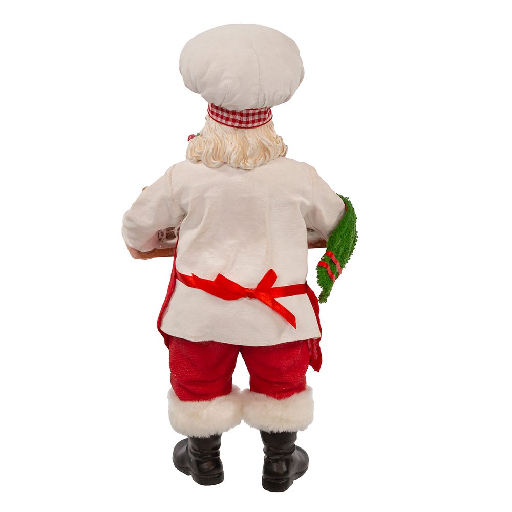 Kurt S. Adler 11“ Fabriché™ Chef Santa with Gingerbread Train