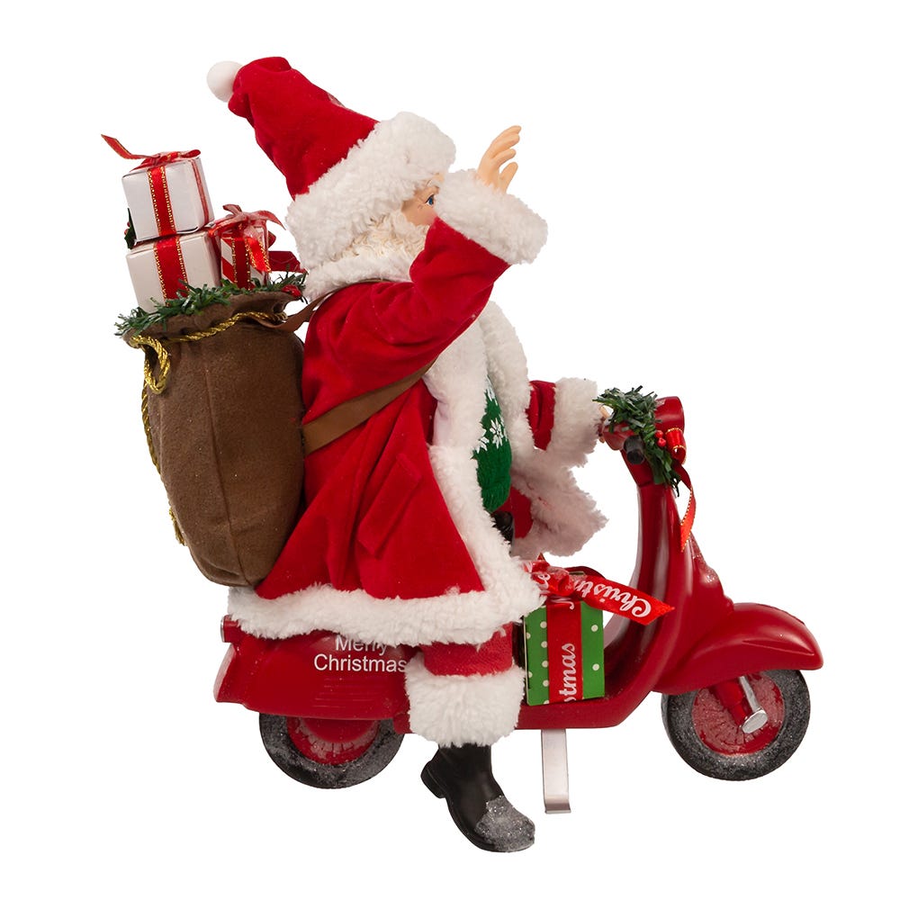 Kurt S. Adler 10“ Fabriché™ Santa On Scooter