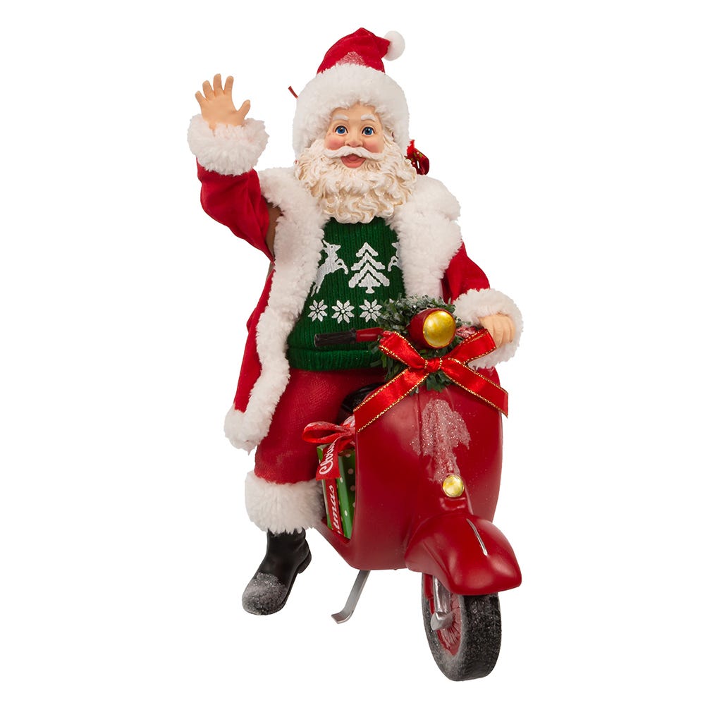Kurt S. Adler 10“ Fabriché™ Santa On Scooter