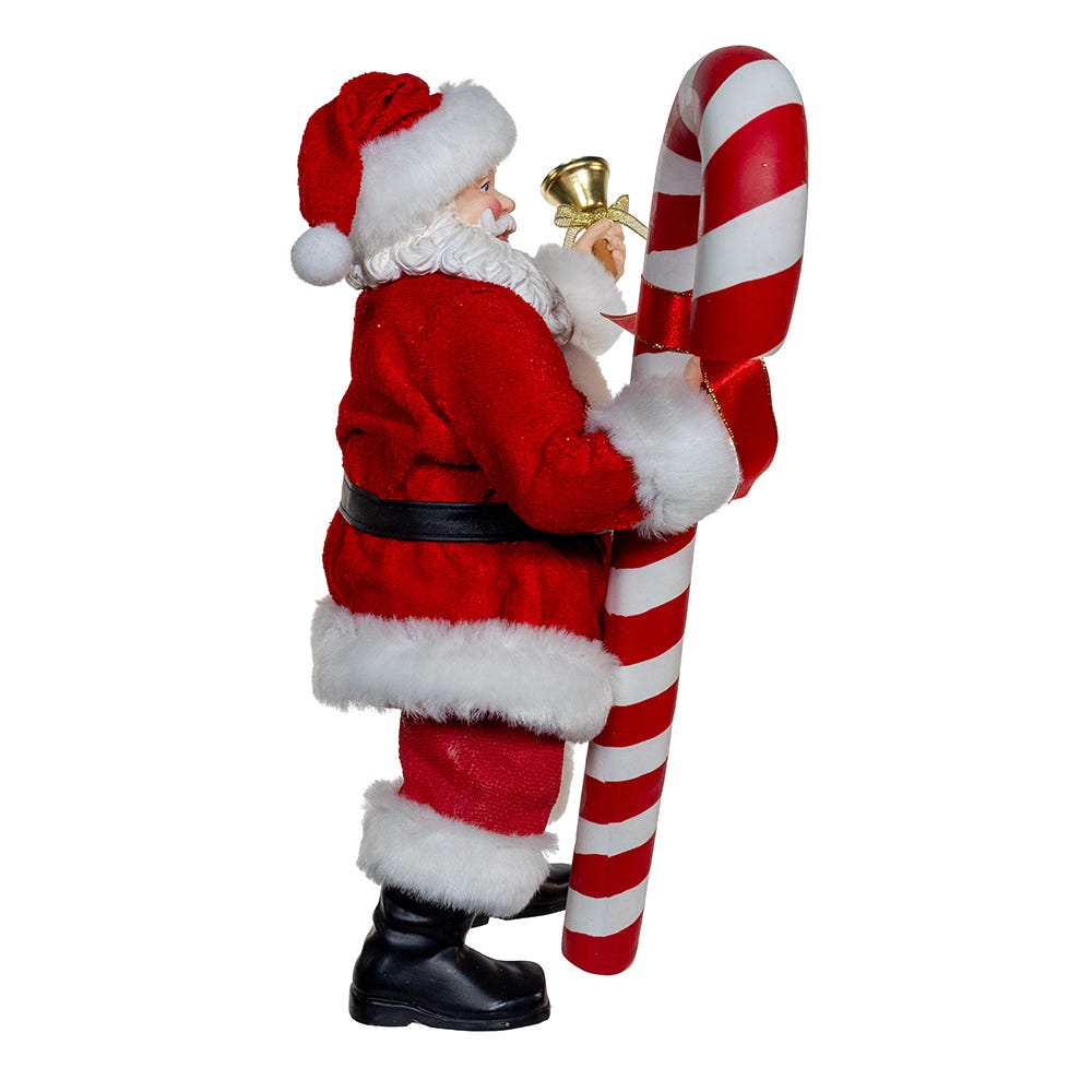 Kurt S. Adler 10.5“ Fabriché™ Santa With Oversized Candy Cane
