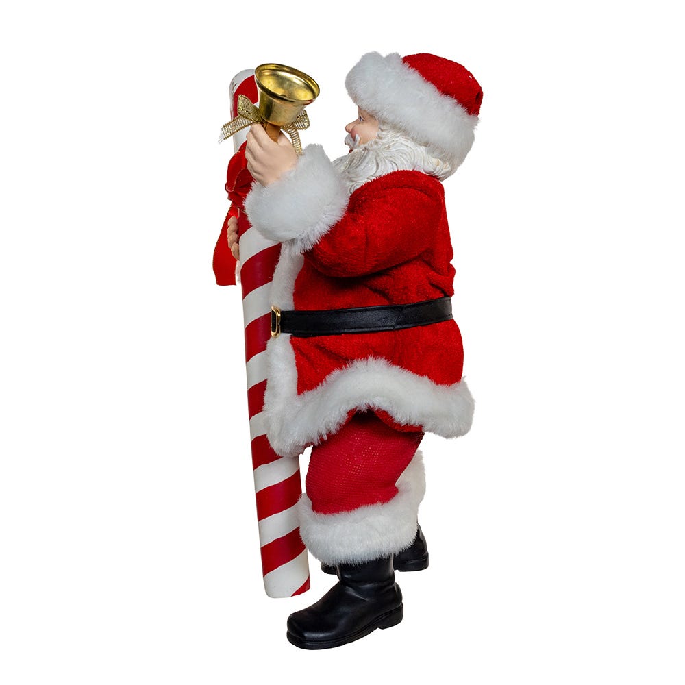 Kurt S. Adler 10.5“ Fabriché™ Santa With Oversized Candy Cane