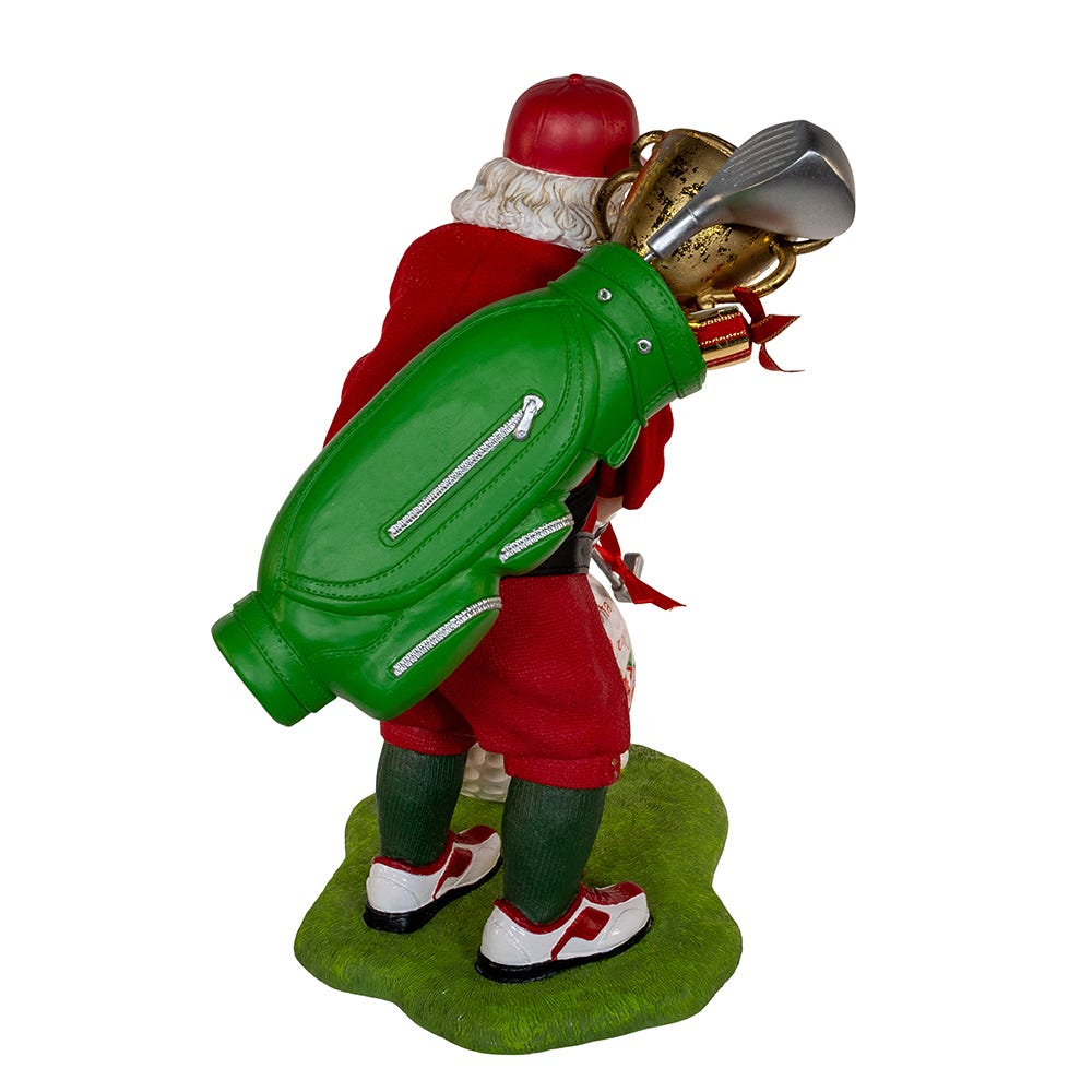 Kurt S. Adler 11“ Fabriché™ Golfer Santa With Oversized Golf Ball