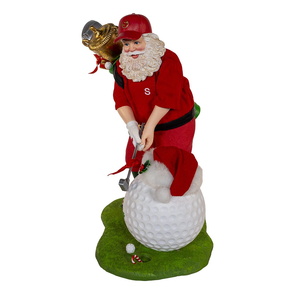 Kurt S. Adler 11“ Fabriché™ Golfer Santa With Oversized Golf Ball