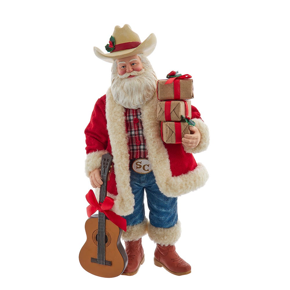 Kurt S. Adler 11“ Fabriché™ Western Santa With Guitar