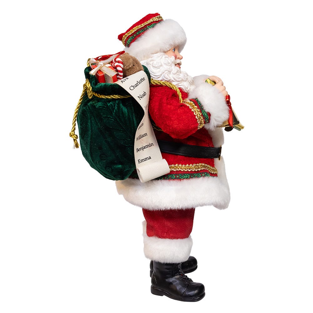 Kurt S. Adler 10.5“ Fabriché™ Traditional Santa With December 25th Calendar