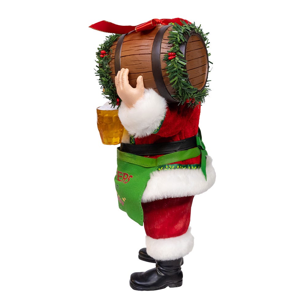 Kurt S. Adler 10.5“ Fabriché™ Beer Santa With Barrel