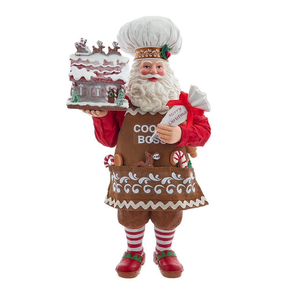 Kurt S. Adler 10.5“ Fabriché™ Chef Santa Decorating Gingerbread House
