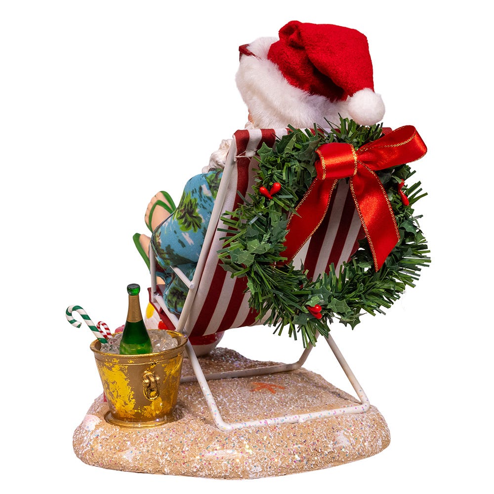 Kurt S. Adler 8.5“ Fabriché™ Santa Sitting On Beach Chair