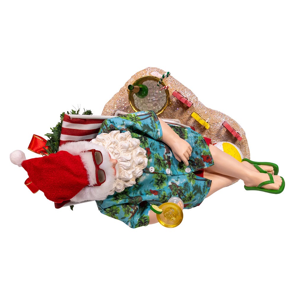 Kurt S. Adler 8.5“ Fabriché™ Santa Sitting On Beach Chair