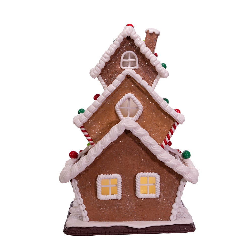 Kurt S. Adler 13“ Battery-Operated LED Gingerbread Cookie 3-Layer House