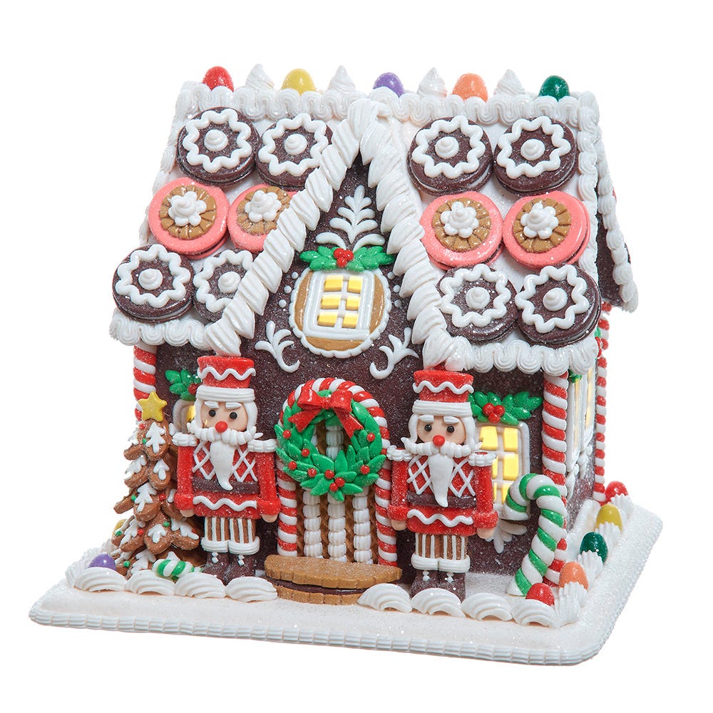 Kurt S. Adler 9.5“ Battery Operated LED Gingerbread Cookie House