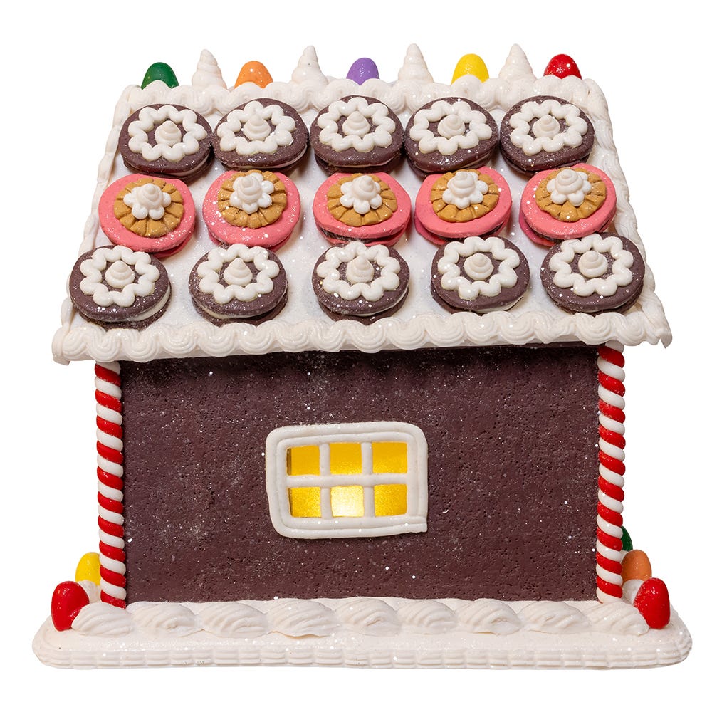 Kurt S. Adler 9.5“ Battery Operated LED Gingerbread Cookie House