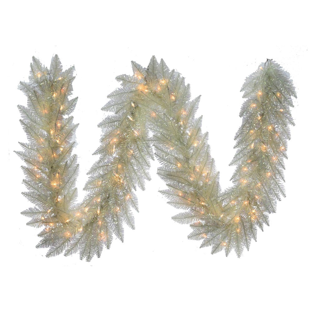 Kurt S. Adler 9' Pre-Lit Clear Incandescent Garland