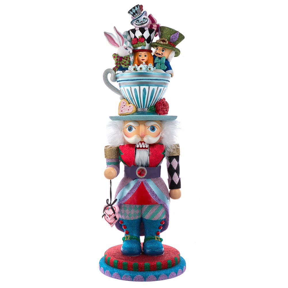 Kurt S. Adler 24“ Hollywood Nutcrackers™ Alice Teacup Party Hat Nutcracker