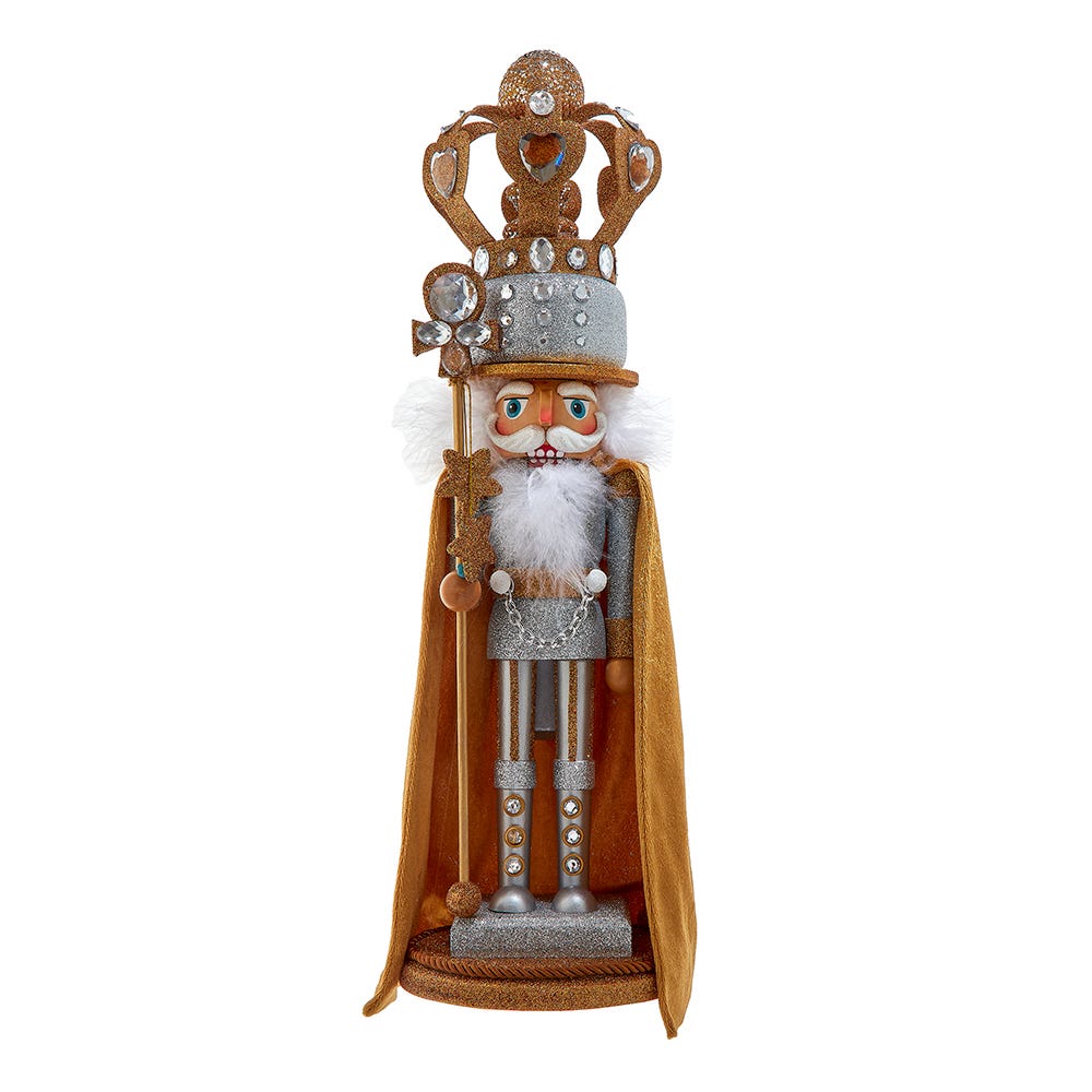 Kurt S. Adler 20β Hollywood Nutcrackersβ’ Silver & Gold King Nutcracker
