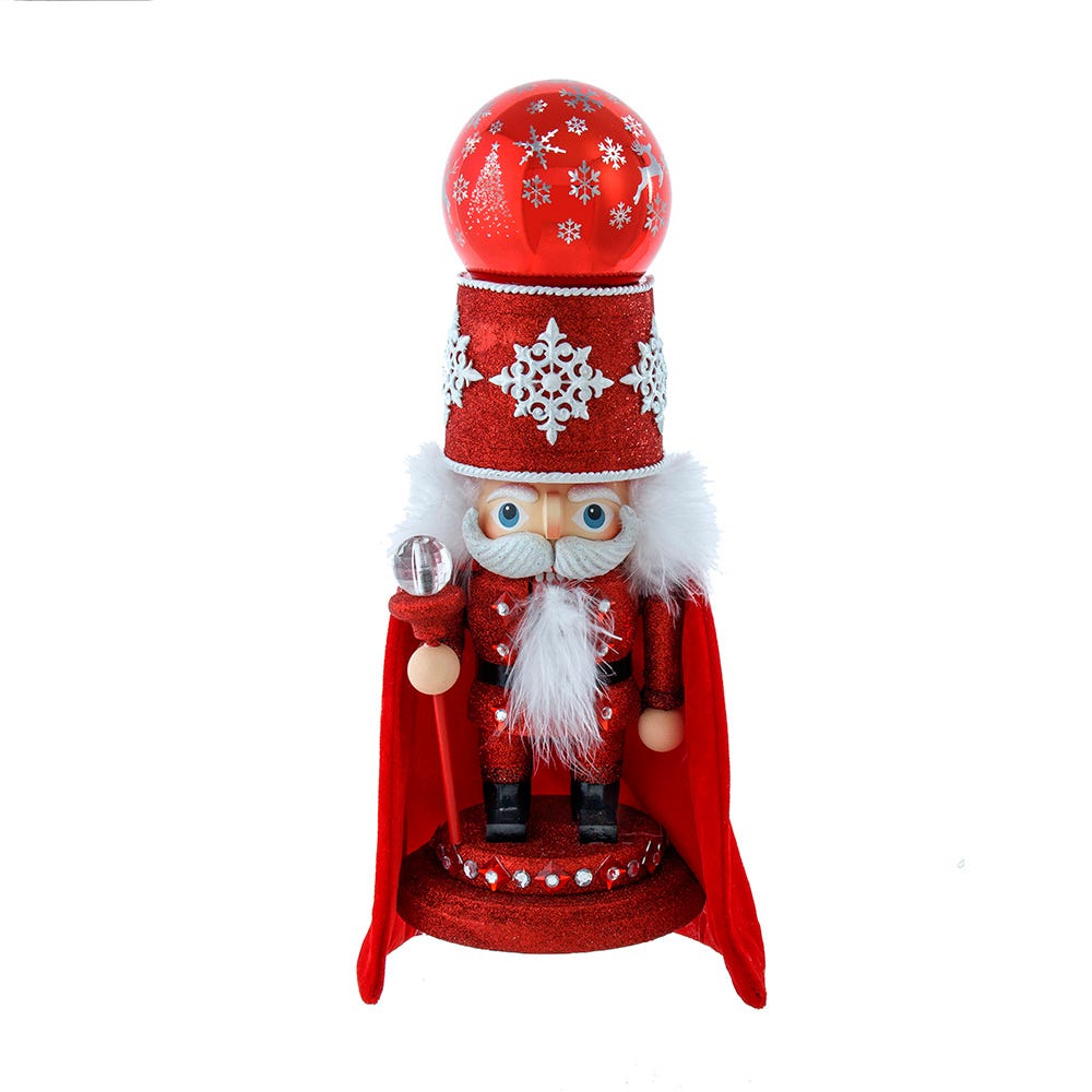 Kurt S. Adler 14.5“ Hollywood Nutcrackers™ Musical Red Soldier With Water Globe Nutcracker