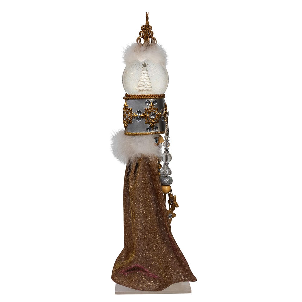 Kurt S. Adler 22“ Hollywood Nutcrackers™ Musical Gold & Silver Nutcracker With Water Globe