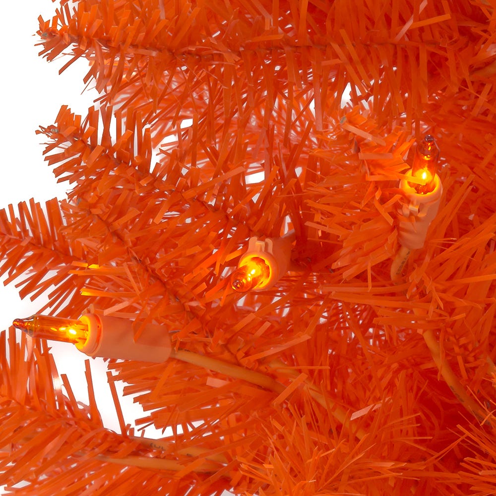 Kurt S. Adler 3' Pre-Lit Orange Incandescent Slim Orange Tree
