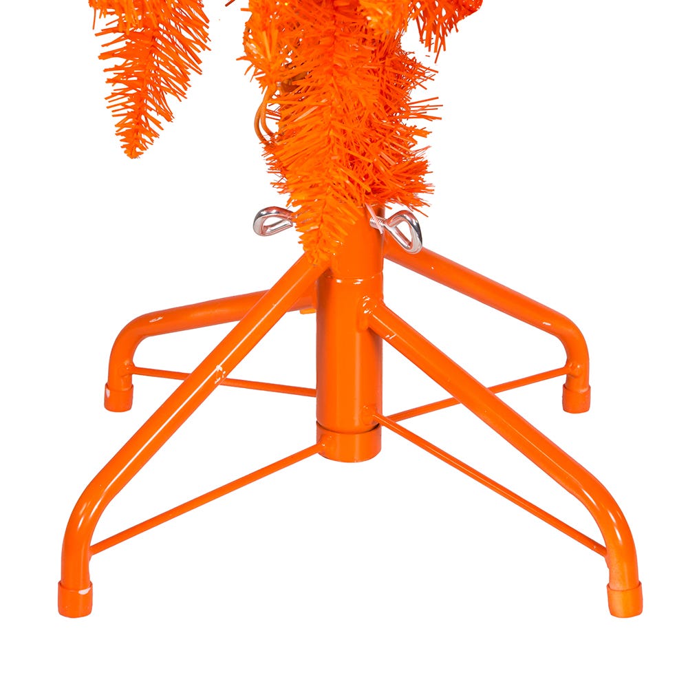 Kurt S. Adler 5' Pre-Lit Orange Incandescent Orange Slim Tree