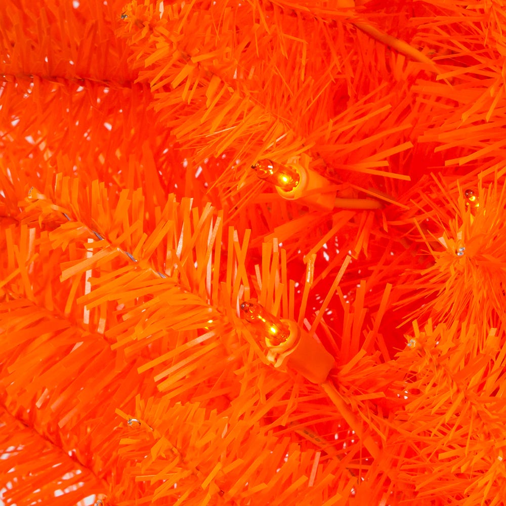 Kurt S. Adler 5' Pre-Lit Orange Incandescent Orange Slim Tree