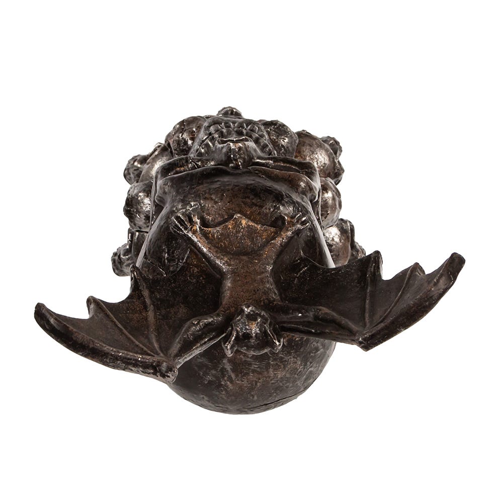 Kurt S. Adler 11.5“ Battery Operated Bat On Skull Table Piece