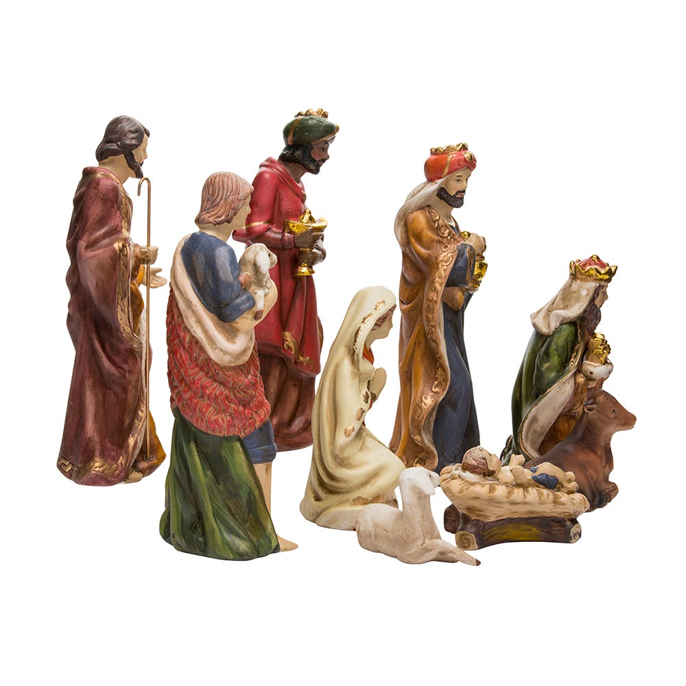 Kurt S. Adler Porcelain Nativity Set, 9-Piece Set