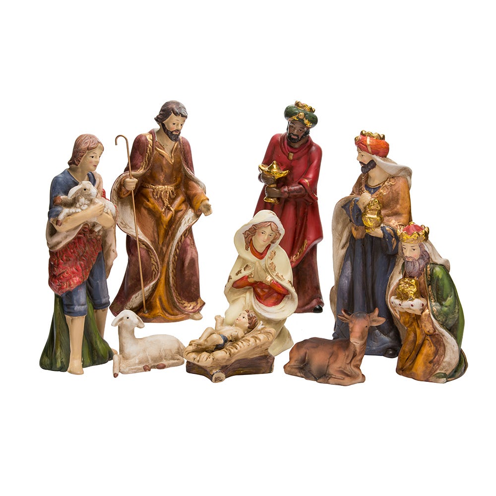 Kurt S. Adler Porcelain Nativity Set, 9-Piece Set