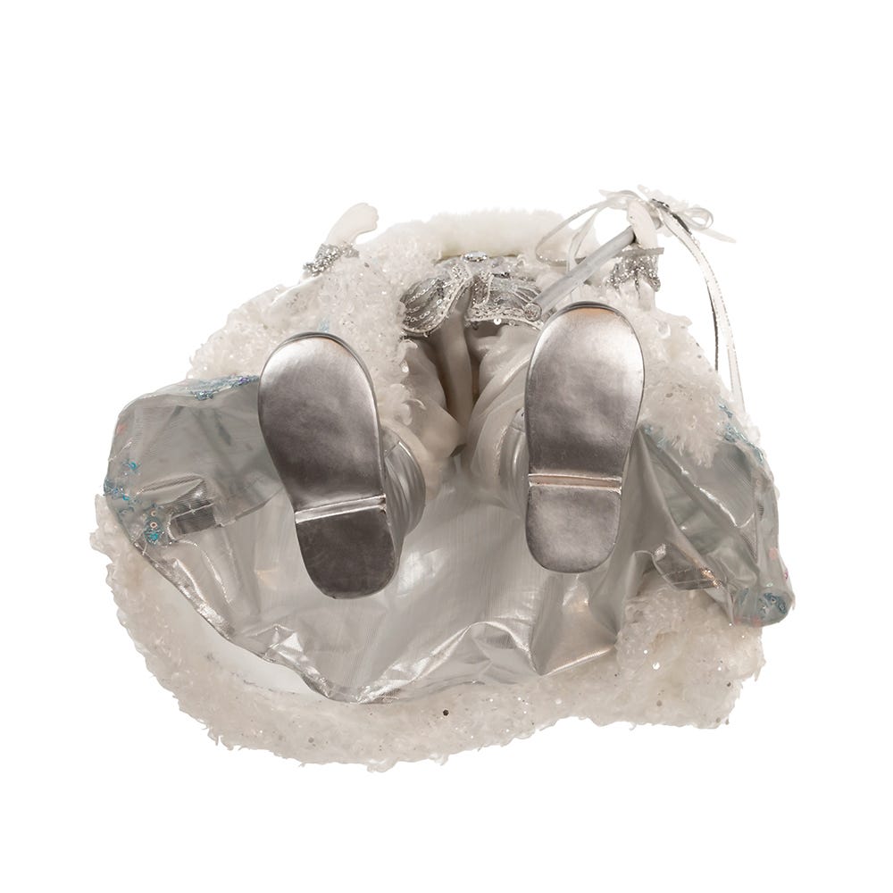 Kurt S. Adler 21“ Silver, White and Light Blue Standing Santa