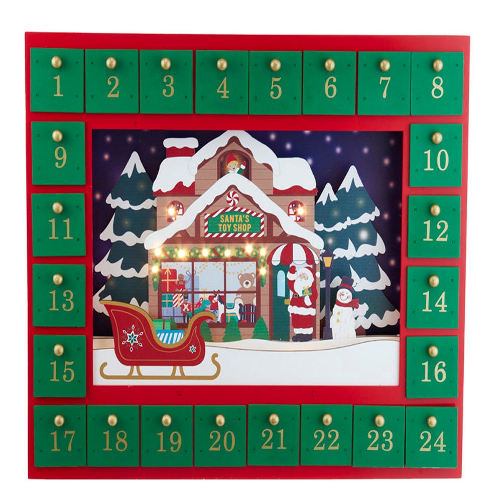 Kurt S. Adler Battery Operated Santa Toy Shop Advent Calendar