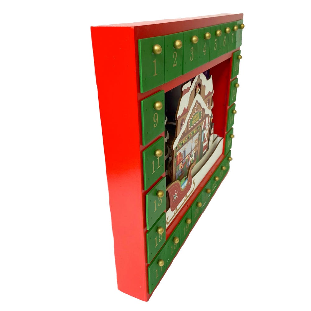 Kurt S. Adler Battery Operated Santa Toy Shop Advent Calendar