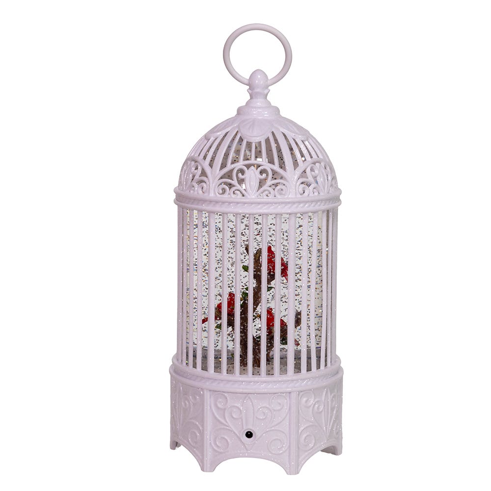 Kurt S. Adler 10.25“ Battery-Operated LED Bird Cage Lantern With Motion