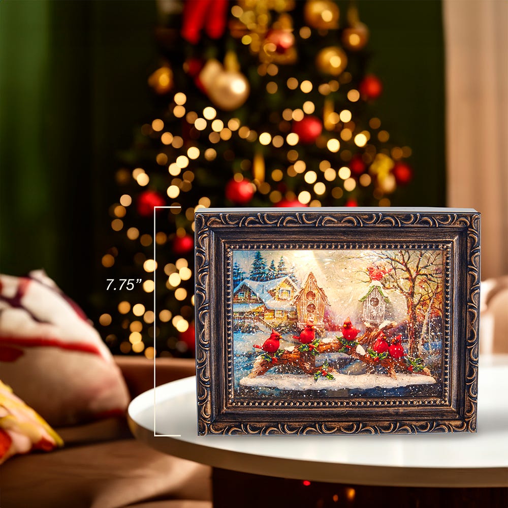 Kurt S. Adler Battery Operated Musical Water Cardinals Frame