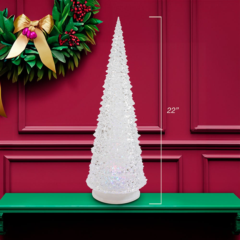 Kurt S. Adler 22“ Acrylic Tree With 3 Light Color LED Projector